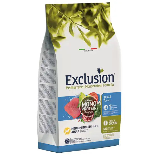 Exclusion Mediterraneo Adult Medium Breed Tonno  3 kg bauzaarit.myshopify.com