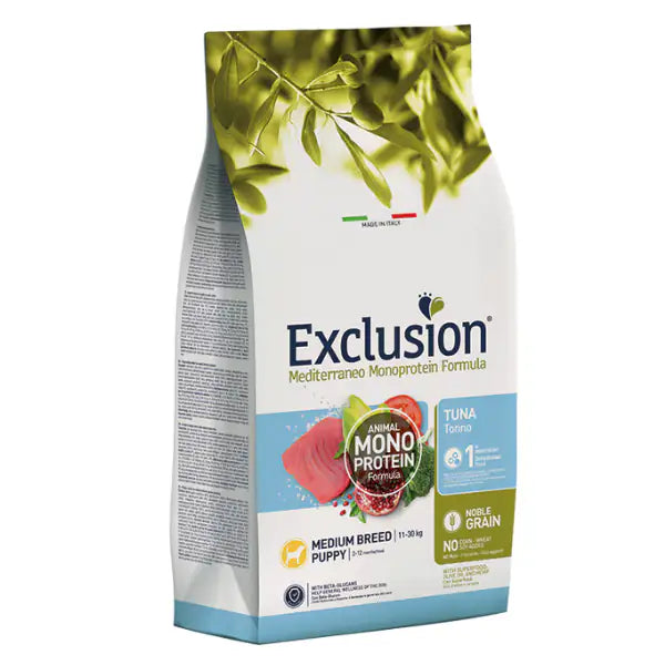Exclusion Mediterraneo Puppy Medium Breed Tonno   bauzaarit.myshopify.com