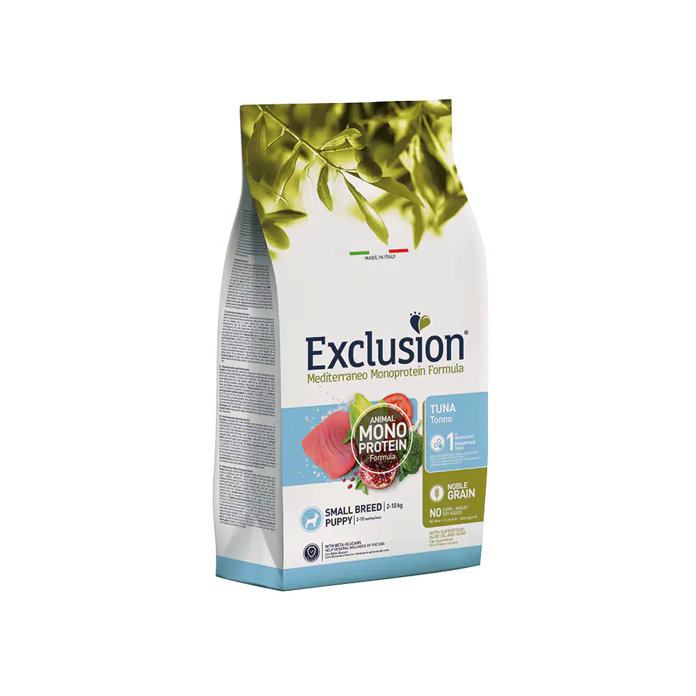 Exclusion Mediterraneo Puppy Small Breed Tonno  2 kg bauzaarit.myshopify.com