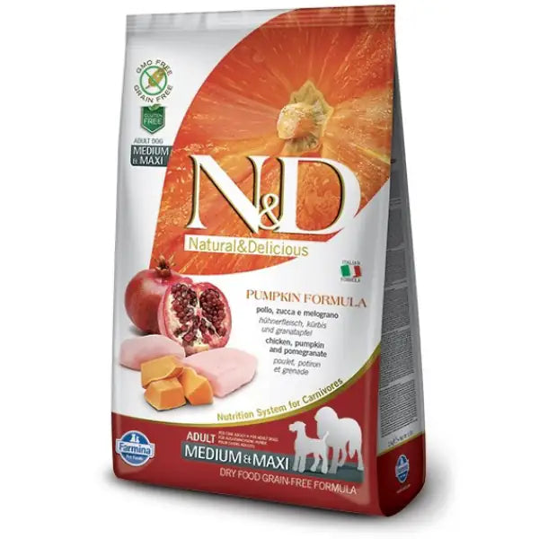 Farmina N&D Grain Free Pumpkin Adult Medium/Maxi Pollo e Melograno  12 kg bauzaarit.myshopify.com