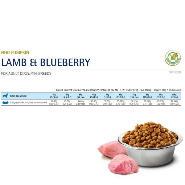 Farmina N&D Grain Free Pumpkin Adult Mini Agnello e Mirtillo   bauzaarit.myshopify.com