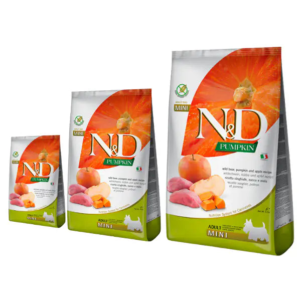 Farmina N&D Grain Free Pumpkin Adult Mini Cinghiale e Mela   bauzaarit.myshopify.com
