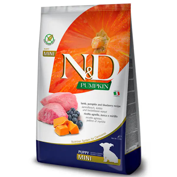 Farmina N&D Grain Free Pumpkin Puppy Mini Agnello e Mirtillo  2,5 kg bauzaarit.myshopify.com
