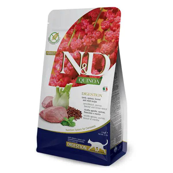 Farmina N&D Grain Free Quinoa Gatto Digestion Agnello  5 kg bauzaarit.myshopify.com