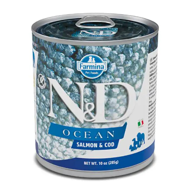 Farmina N&D Ocean Canine Umido 285 gr  Salmone e merluzzo bauzaarit.myshopify.com