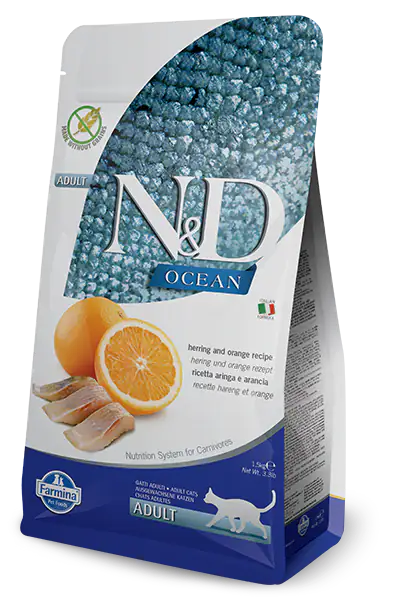 Farmina N&D Ocean Feline Adult Aringa e Arancia   bauzaarit.myshopify.com