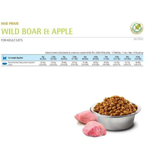 Farmina N&D Prime Feline Grain Free Adult Cinghiale e Mela   bauzaarit.myshopify.com
