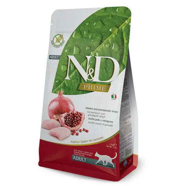 Farmina N&D Prime Feline Grain Free Adult Pollo e Melograno  5 kg bauzaarit.myshopify.com