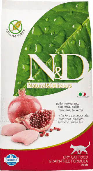 Farmina N&D Prime Feline Grain Free Adult Pollo e Melograno   bauzaarit.myshopify.com