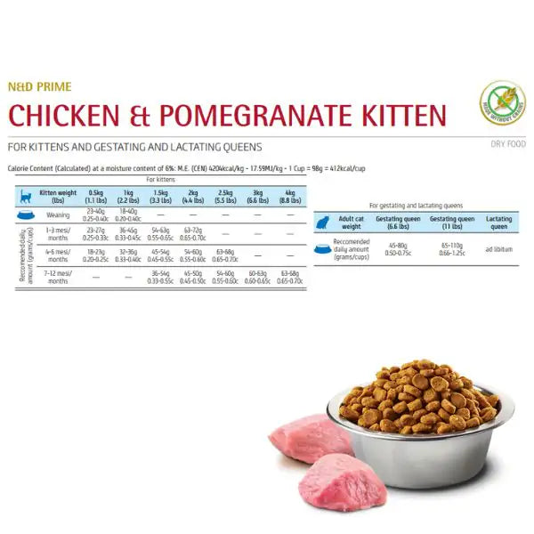 Farmina N&D Prime Feline Grain Free Kitten Pollo e Melograno   bauzaarit.myshopify.com