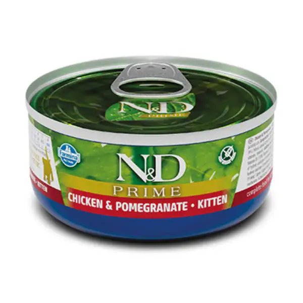 Farmina N&D Prime Grain Free Feline 70 gr  Kitten pollo e melograno bauzaarit.myshopify.com