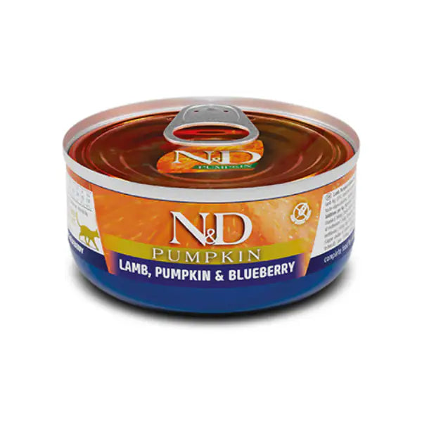 Farmina N&D Pumpkin Feline Umido 70 gr  Agnello e Mirtilli bauzaarit.myshopify.com