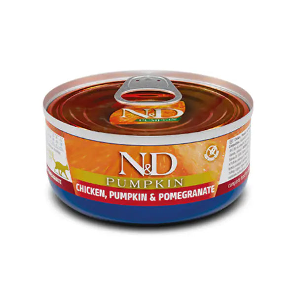 Farmina N&D Pumpkin Feline Umido 70 gr  Pollo, zucca e melograno bauzaarit.myshopify.com