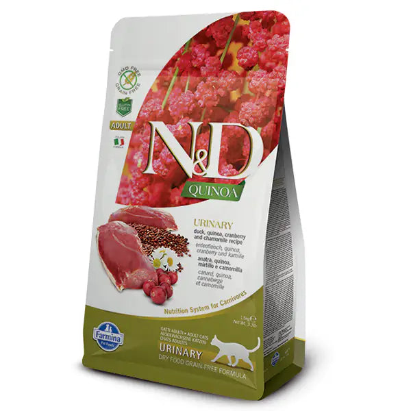 Farmina N&D Quinoa Feline Urinary Anatra e mirtilli rossi   bauzaarit.myshopify.com