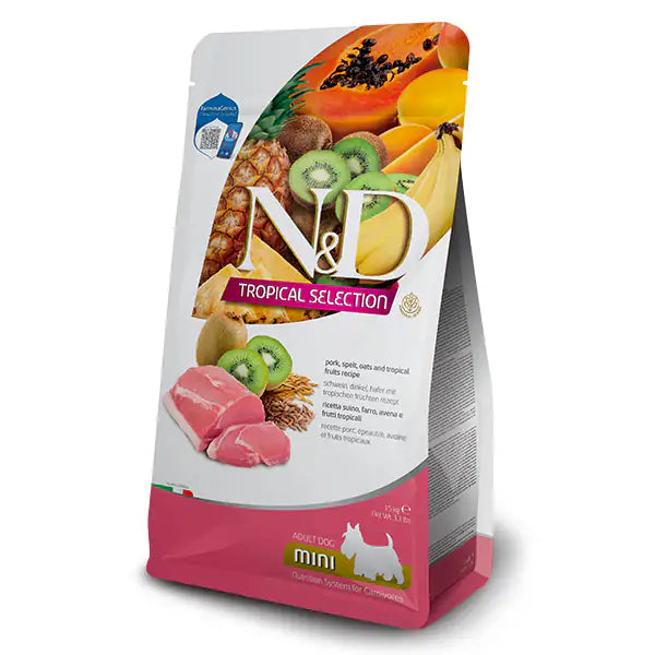 Farmina N&D Tropical Dog Adult Mini Low Grain Maiale e frutta tropicale  1,5 kg bauzaarit.myshopify.com