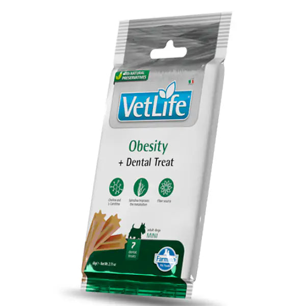 Farmina Vet Life Obesity snack dentali per cani Adult Mini 60 gr  Origine vegetale bauzaarit.myshopify.com