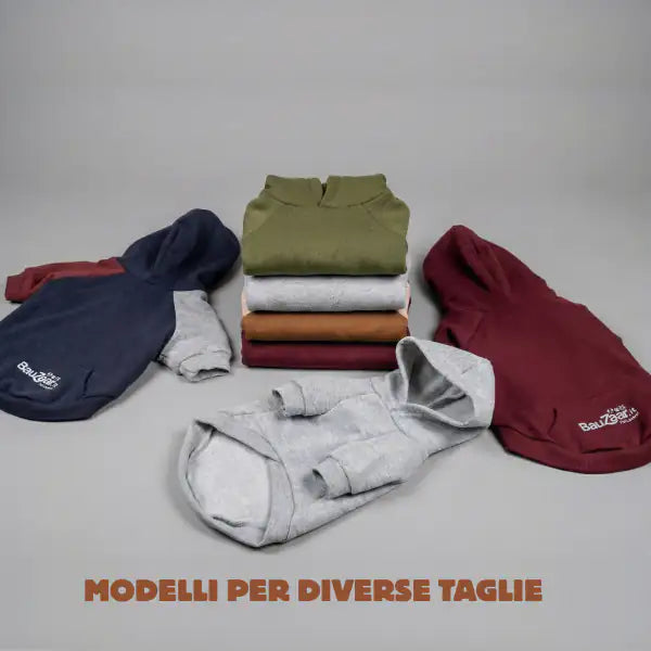 Felpa per cani colorazione a blocchi Base rosa Bauzaar   bauzaarit.myshopify.com