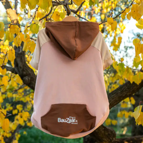 Felpa per cani colorazione a blocchi Base rosa Bauzaar   bauzaarit.myshopify.com