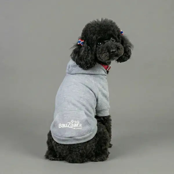 Felpa per cani mono colorazione Grigio Bauzaar  Modello 2 - Grigio bauzaarit.myshopify.com