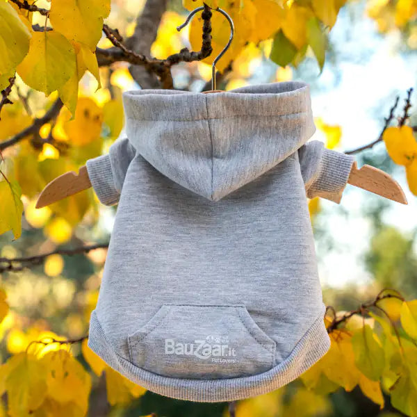 Felpa per cani mono colorazione Grigio Bauzaar   bauzaarit.myshopify.com