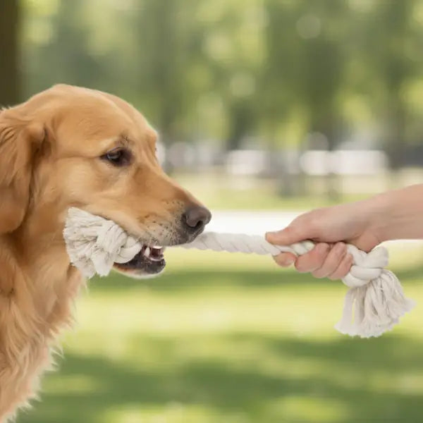 Ferribiella Cotone Dentale a due nodi gioco per cani   bauzaarit.myshopify.com