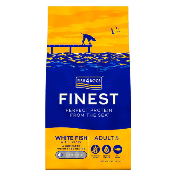 Fish4Dogs Ocean White Fish Large  12 kg bauzaarit.myshopify.com
