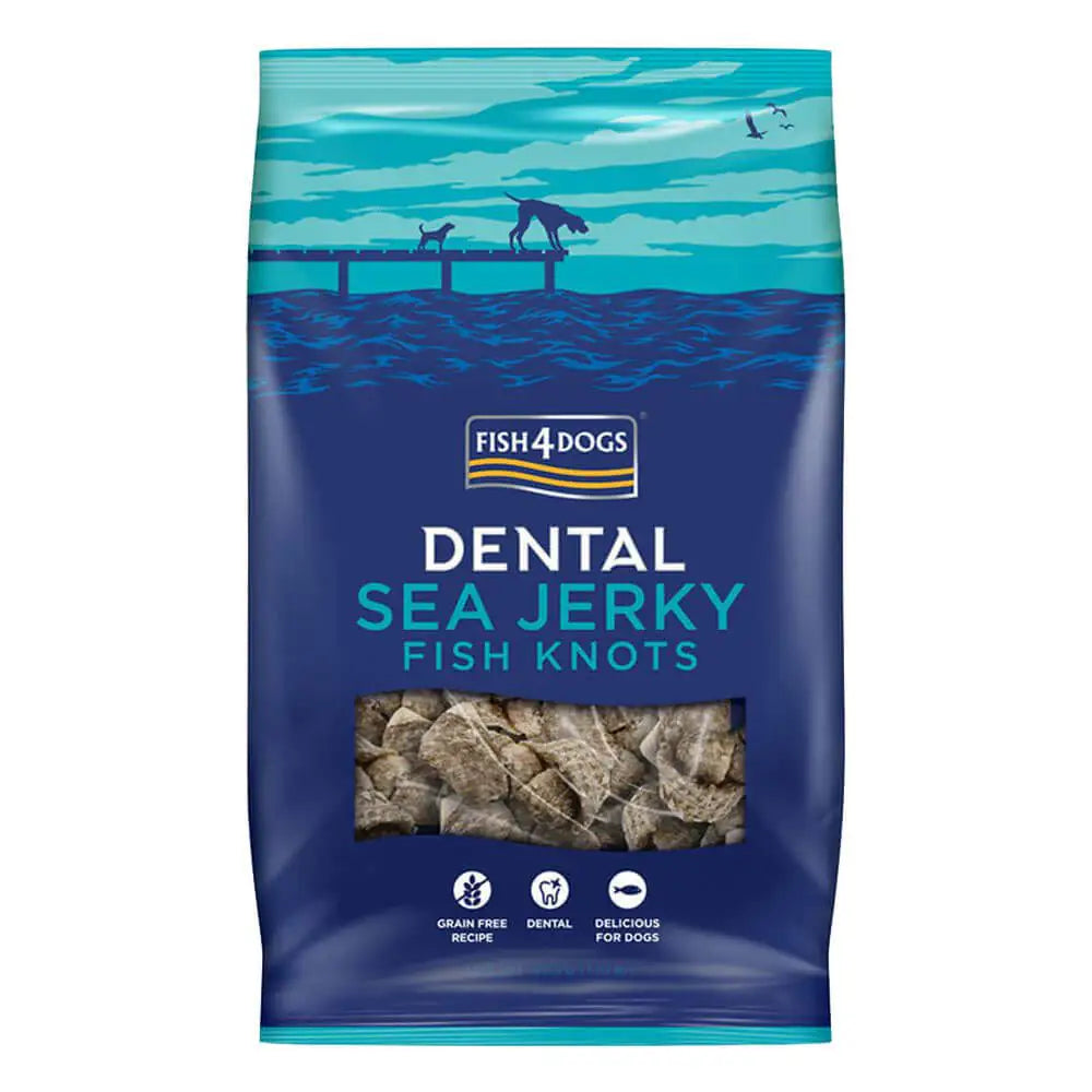 Fish4Dogs Sea Jerky Fish Knots (pelle essiccata)   bauzaarit.myshopify.com