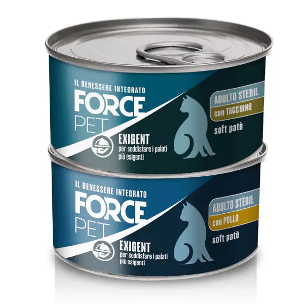 Forcepet Cat Adult Sterilised Exigent palati esigenti Soft patè 85 gr   Bauzaar.it
