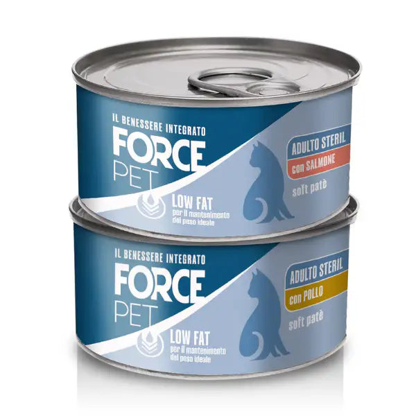 Forcepet Cat Adult Sterilised Low Fat gestione del peso Soft patè 85 gr   Bauzaar.it