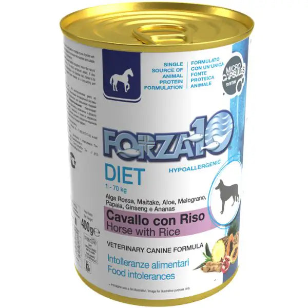 Forza10 Diet Patè monoproteico per cani 400 gr  Cavallo e Riso bauzaarit.myshopify.com