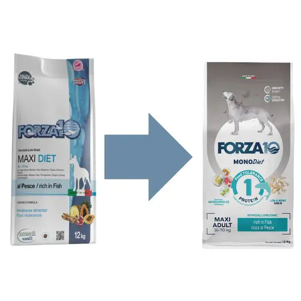 Forza10 MonoDiet Maxi Adult Low Grain Hypoallergenic Pesce   bauzaarit.myshopify.com