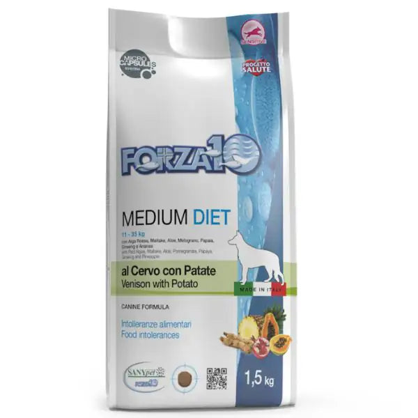 Forza10 MonoDiet Medium Adult Low Grain Hypoallergenic Cervo con patate   bauzaarit.myshopify.com