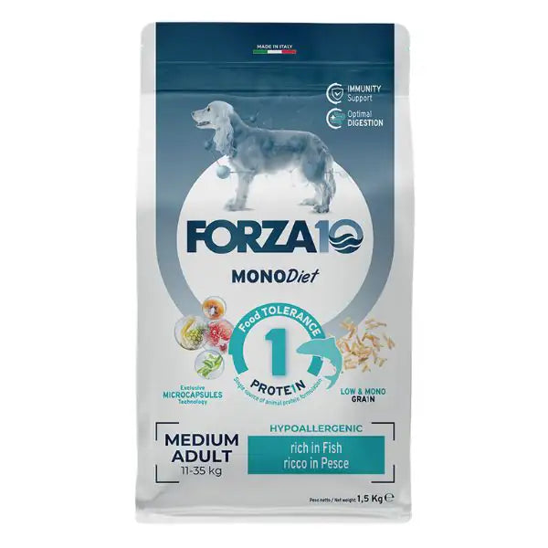 Forza10 MonoDiet Medium Adult Low Grain Hypoallergenic Pesce  1,5 kg bauzaarit.myshopify.com