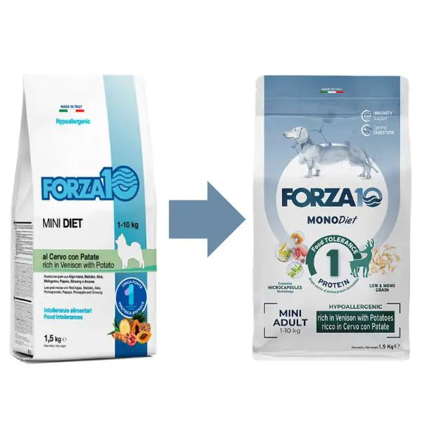 Forza10 MonoDiet Mini Adult Low Grain Hypoallergenic Cervo con patate   bauzaarit.myshopify.com
