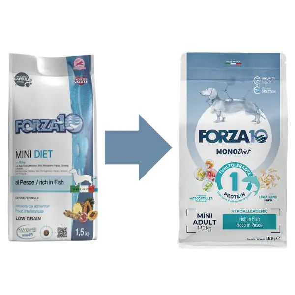 Forza10 MonoDiet Mini Adult Low Grain Hypoallergenic Pesce   bauzaarit.myshopify.com