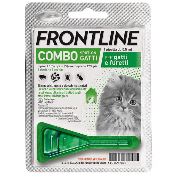 Frontline Combo Spot-On antiparassitario per gatti  1 pipetta per gattini bauzaarit.myshopify.com