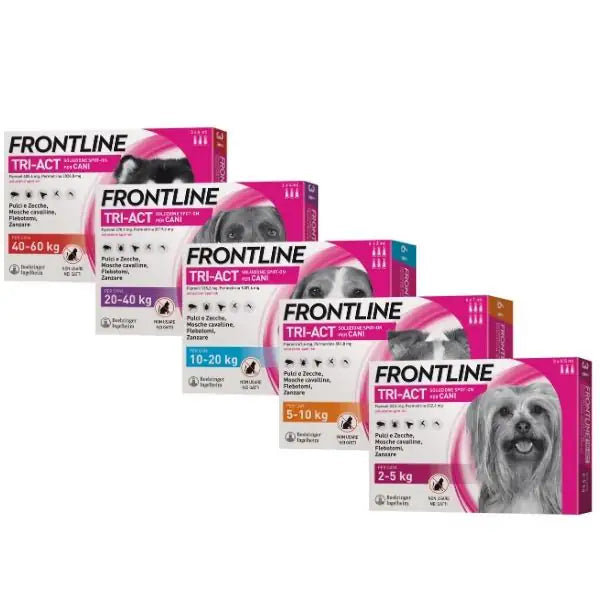 Frontline Tri-Act antiparassitario per cani   bauzaarit.myshopify.com
