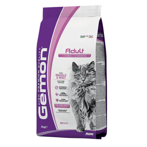 Gemon Cat Adult con Maiale e Riso  2 kg bauzaarit.myshopify.com