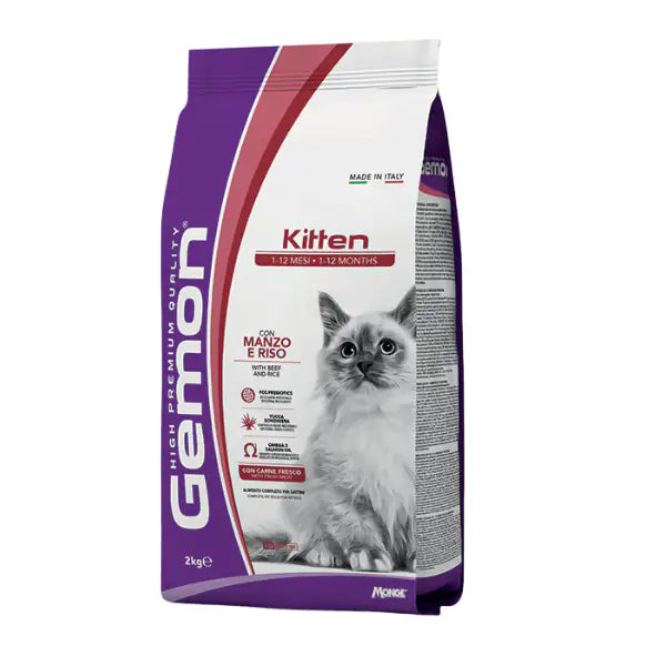 Gemon Kitten con Manzo e Riso  2 kg bauzaarit.myshopify.com