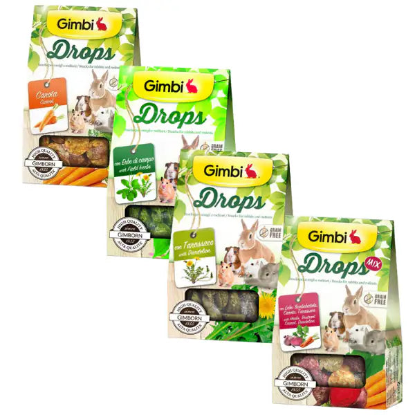 Gimbi Drops Snack per roditori Grain Free 50 gr   bauzaarit.myshopify.com