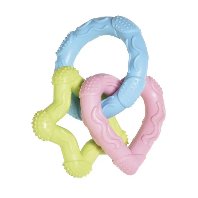 Giochi in lattice TPR Primi Morsi Record  Tris cerchi 13,5 cm bauzaarit.myshopify.com