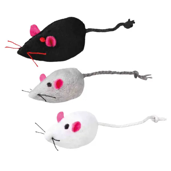 Gioco Mouse in Peluche Longhair Pad con campanellino Trixie  5 cm bauzaarit.myshopify.com