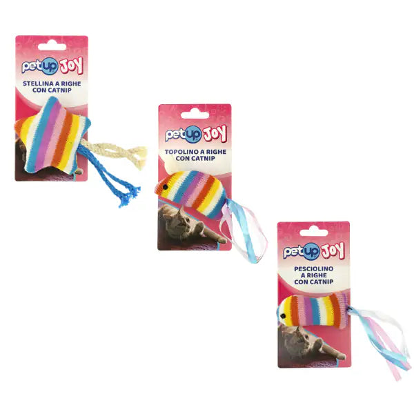 Gioco con erba gatta per gatti in tessuto PetUp Joy   bauzaarit.myshopify.com