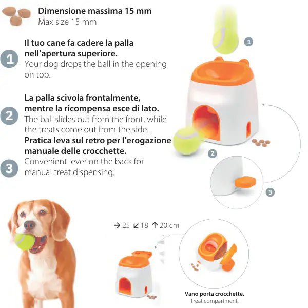 Gioco interattivo per cani con palla da tennis IMAC   bauzaarit.myshopify.com