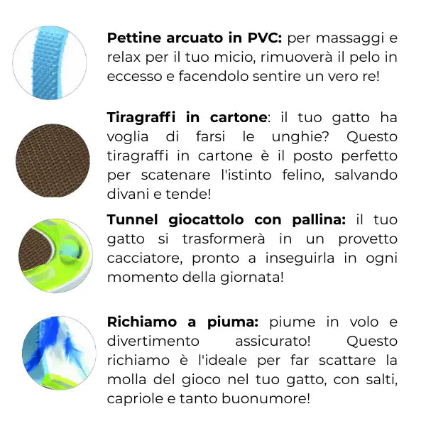 Gioco interattivo per gatti Tiragraffi 4 in 1 Imac   bauzaarit.myshopify.com