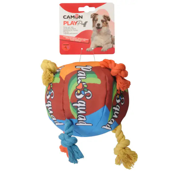 Gioco palla con corde e squeaker Play Puff Camon   Bauzaar.it