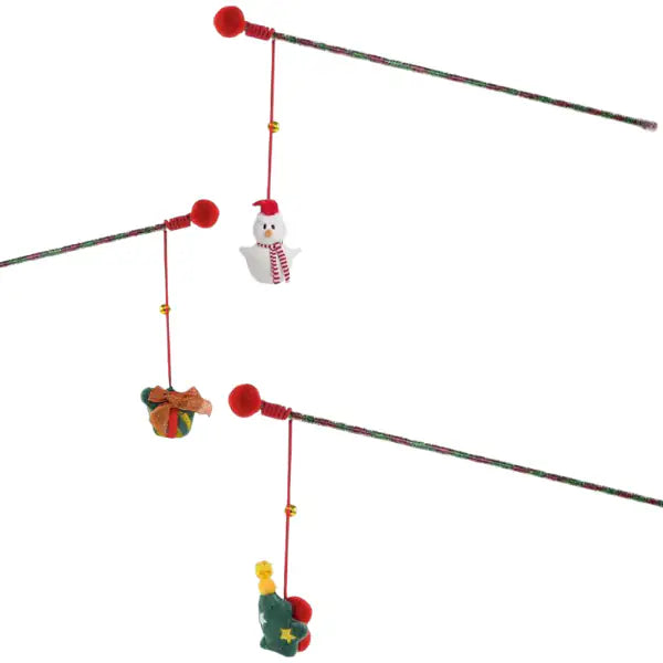 Gioco per gatti cannetta natalizia Leopet   bauzaarit.myshopify.com