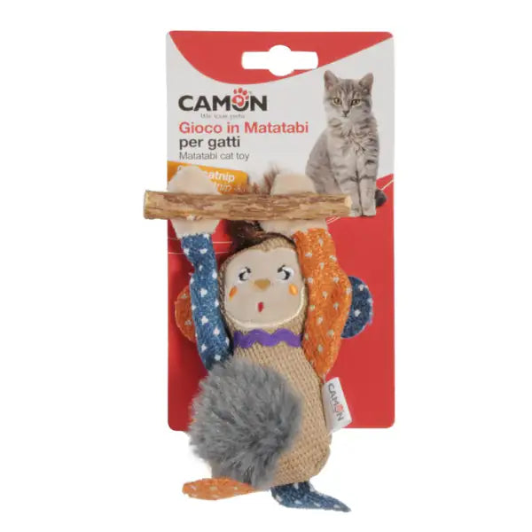 Gioco per gatti in Matatabi con Catnip Camon  Soggetto animale: Scimmia bauzaarit.myshopify.com