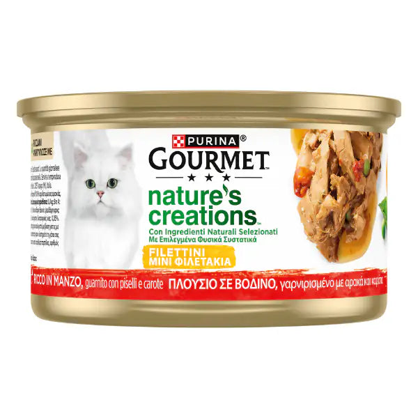 Gourmet Nature's Creations 85 gr  Manzo, piselli e carote bauzaarit.myshopify.com