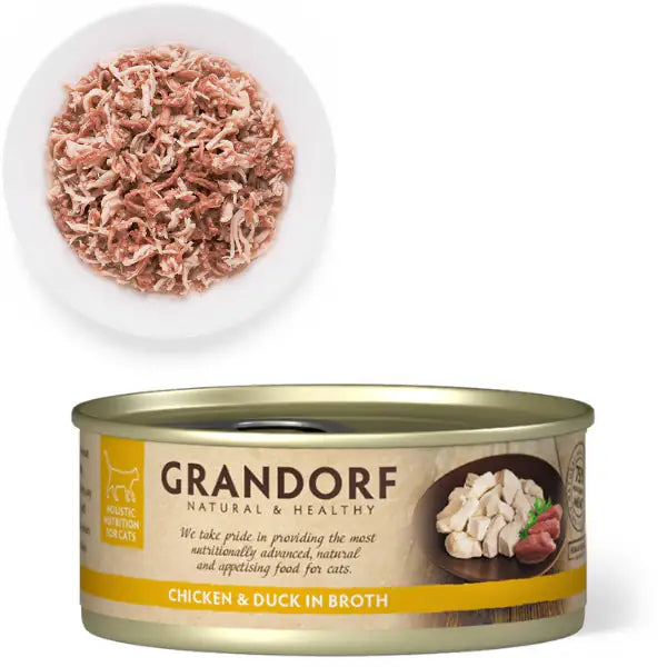 Grandorf Cat Adult Grain Free Filetti in brodo 70 gr  Pollo con anatra bauzaarit.myshopify.com